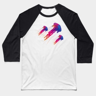 Cute colorful jellyfish Sticker T-shirt Pin Baseball T-Shirt